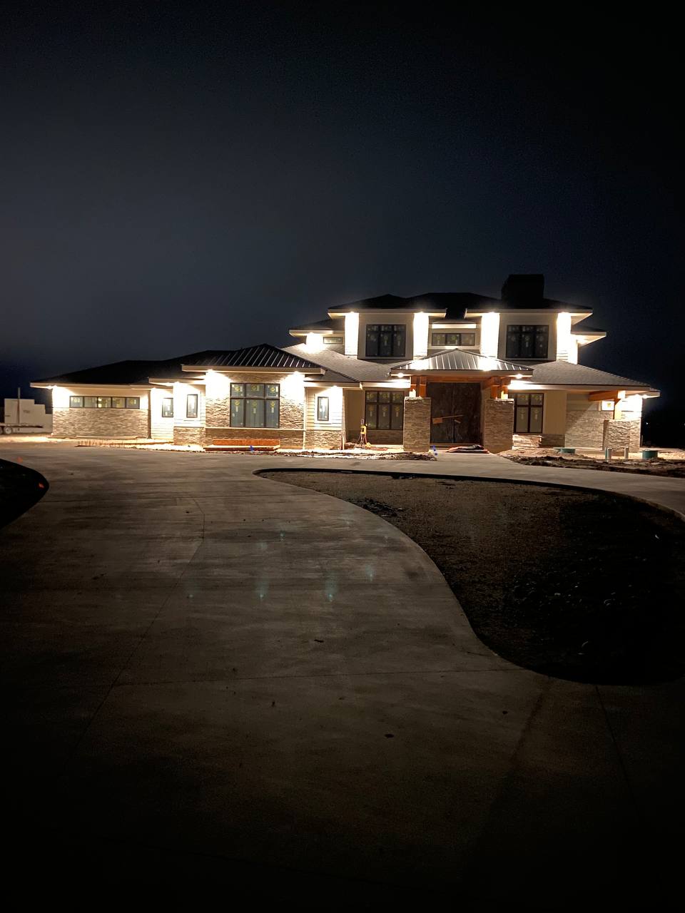 Exterior home lighting project by Grow Electric