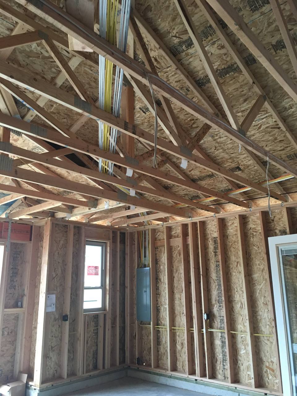 New home lighting and power finish